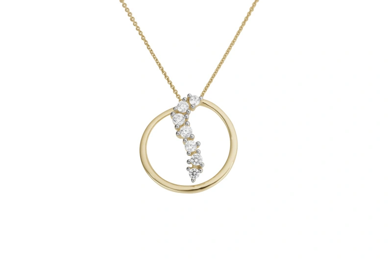 Hänge 18k guld med Cz