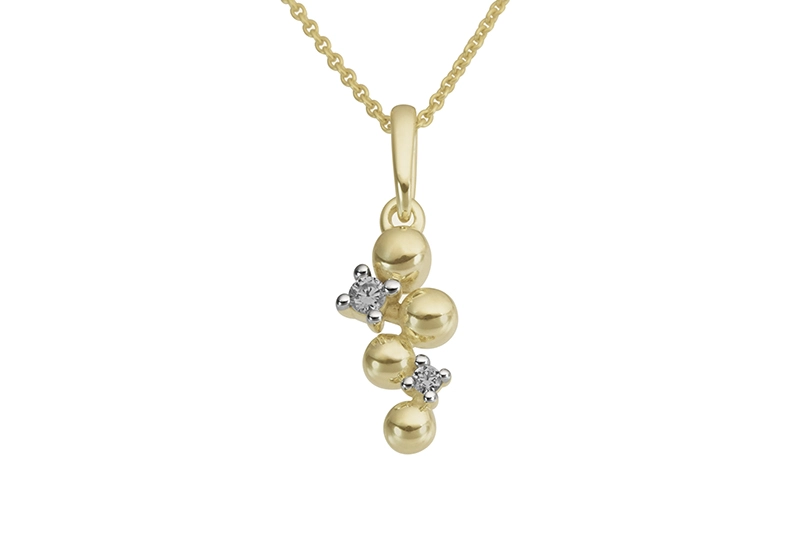 Hänge 18k guld 0,03ct w/si