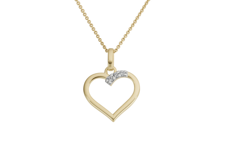 Hänge 0,025ct 18k guld