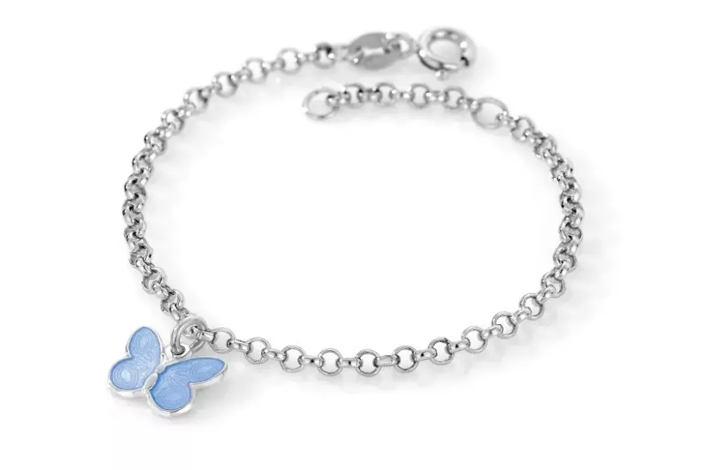 Armband ljusblå fjäril