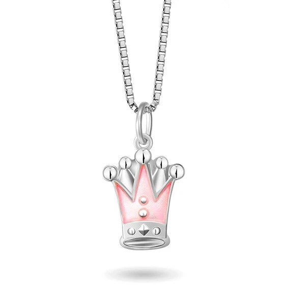 Halsband rosa prinsesskrona