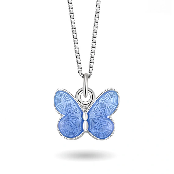 Halsband ljusblå fjäril