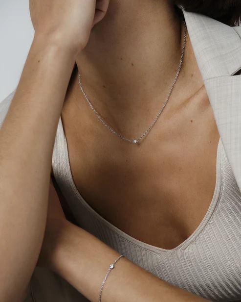 THIN SPARKLE steel necklace