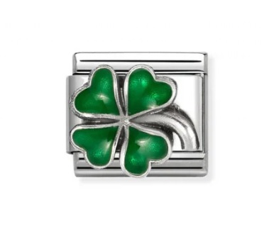 Classic green four-leaf clover