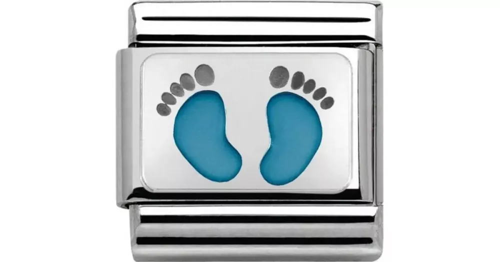 NOMINATION Light Blue Footprints