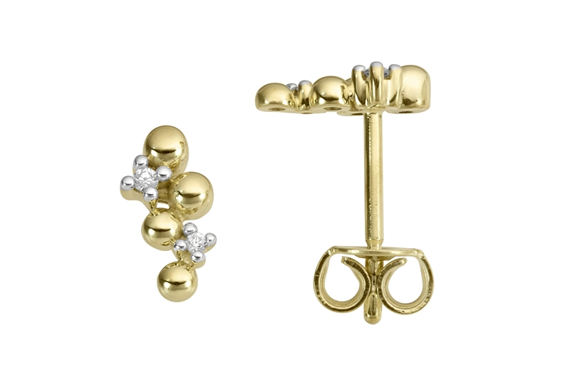 Örhänge 18k guld 0,03ct w/si