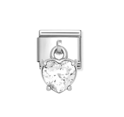 Classic länk, heart cut cz