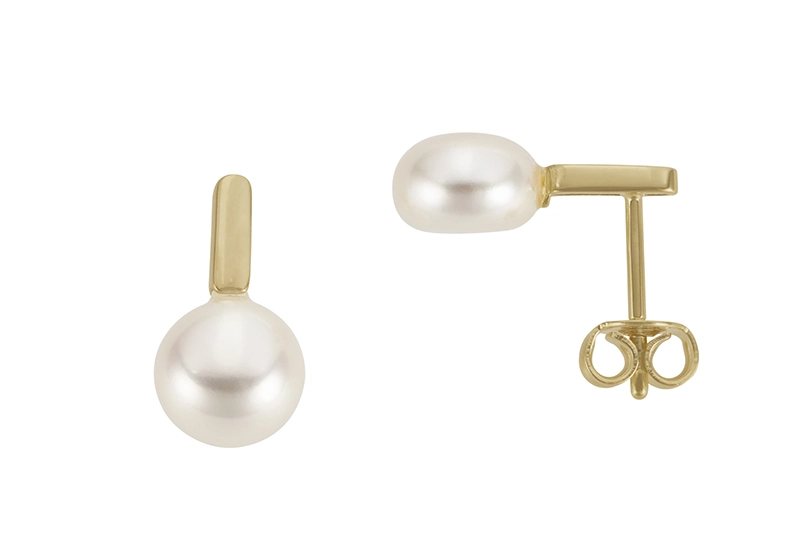 Örhänge 18k guld med pärla