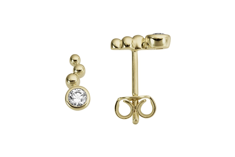 Örhänge 18k guld med Cz