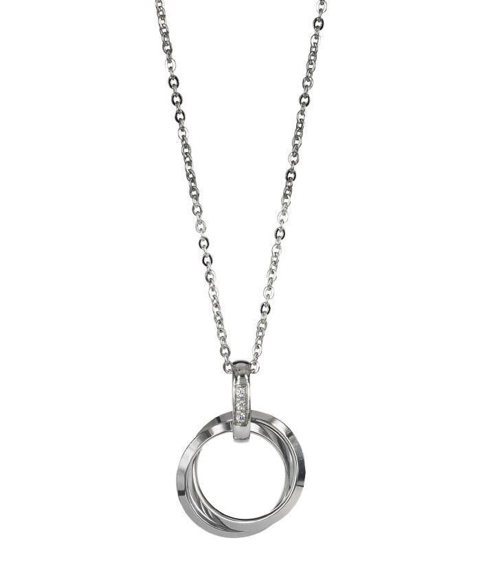 CAROLIN Long Necklace Steel/Steel