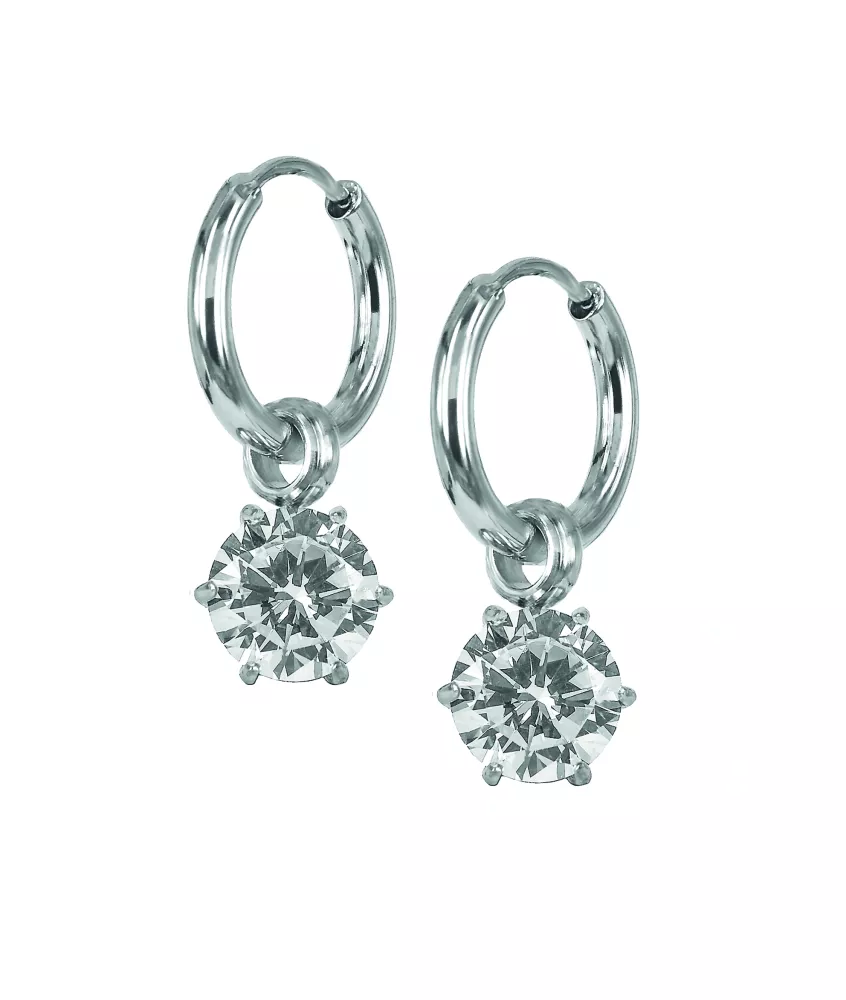 NOVA Crystal Earrings Steel