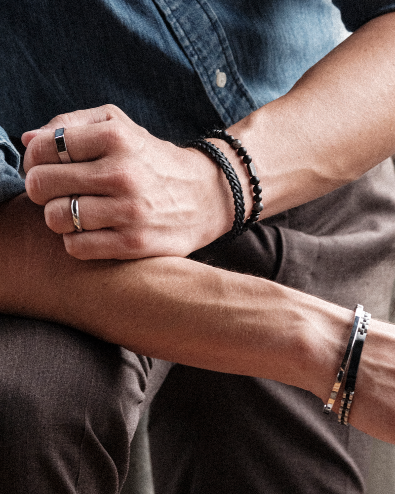 EDDIE Bracelet brown/black/steel