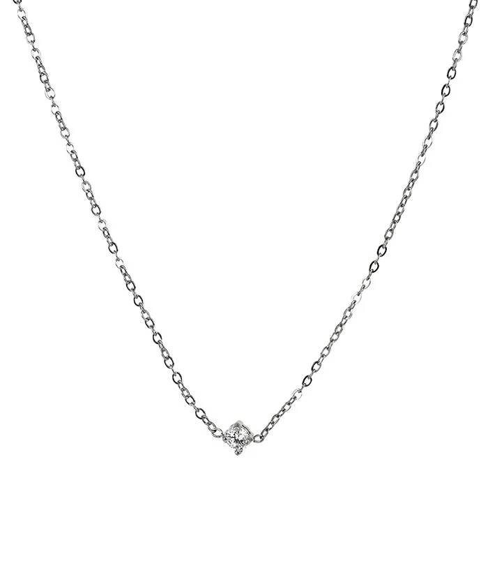 IDA Necklace 3mm steel/crystal