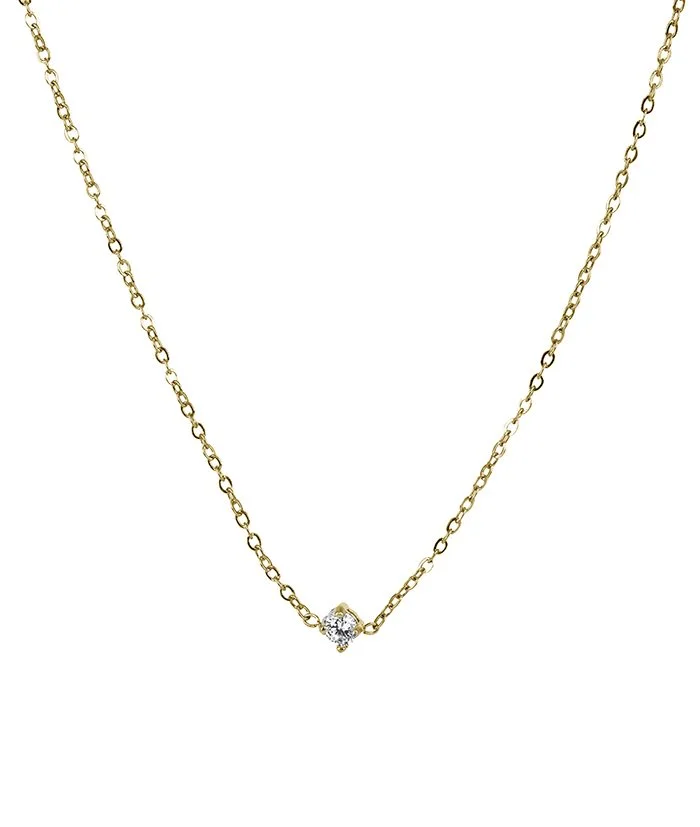 IDA Necklace 3mm gold/crystal