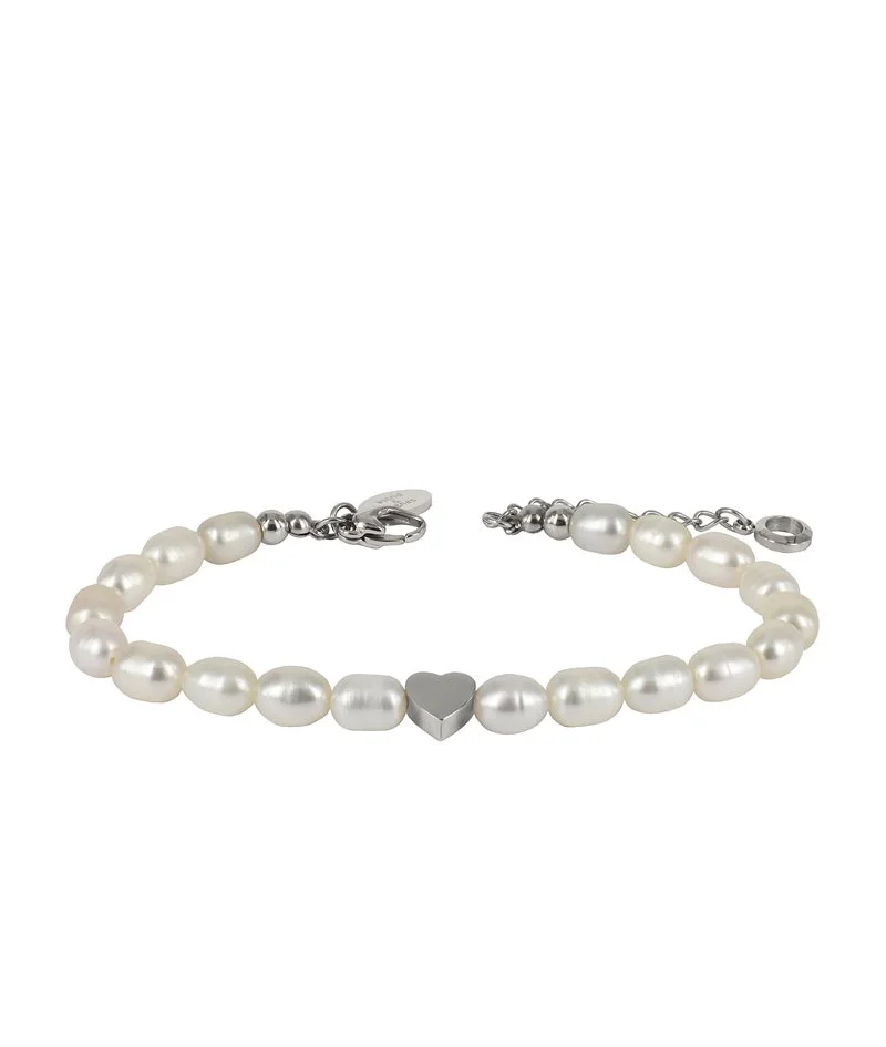 ELISE pearl bracelet steel