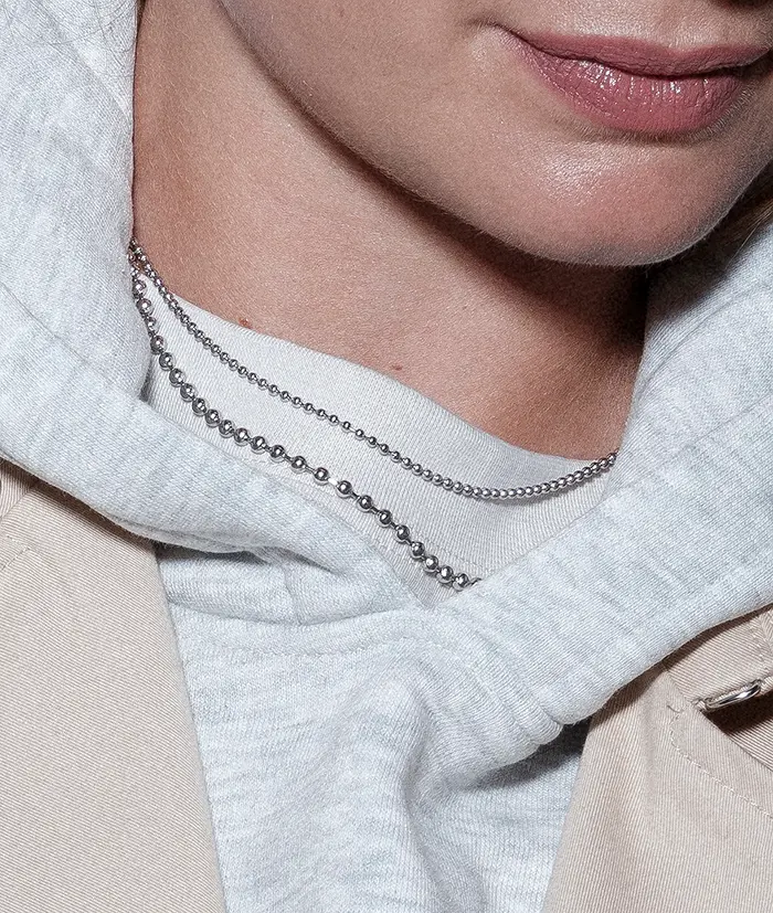 ANNIE short necklace steel