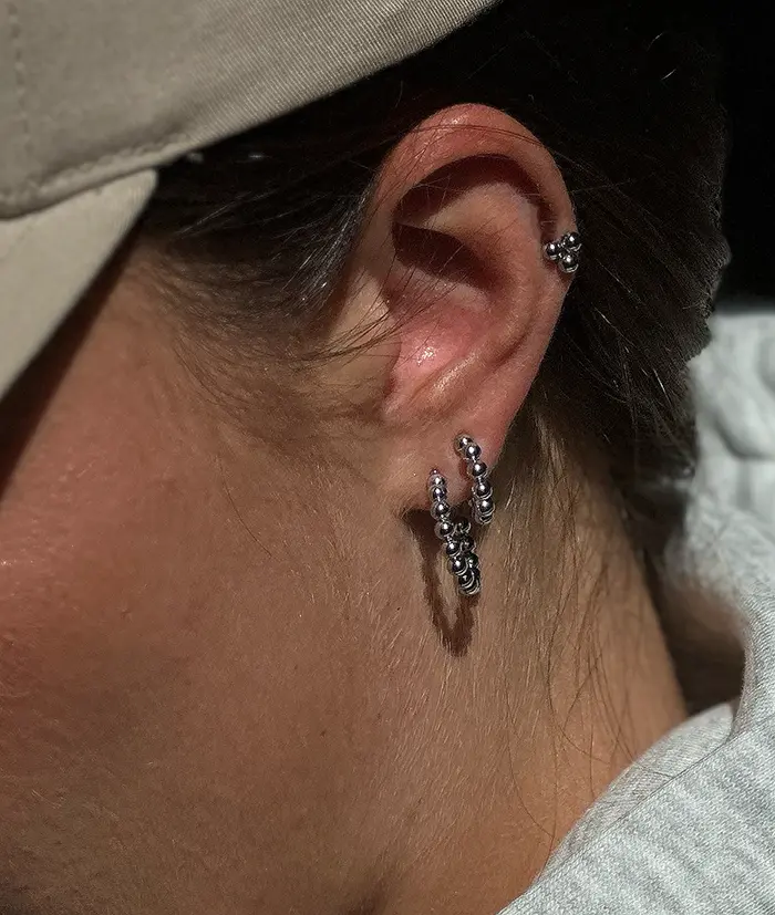 ANNIE dots earrings steel