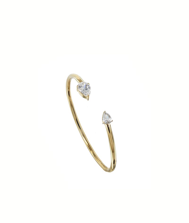 DROP Crystal ring gold m/l