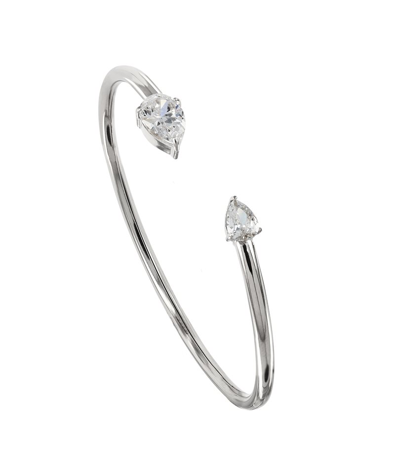 DROP crystal bangle steel