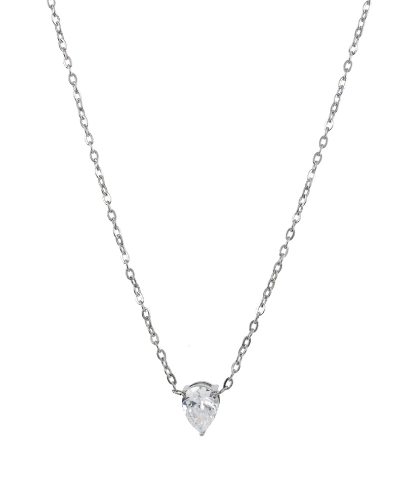 DROP Crystal necklace steel