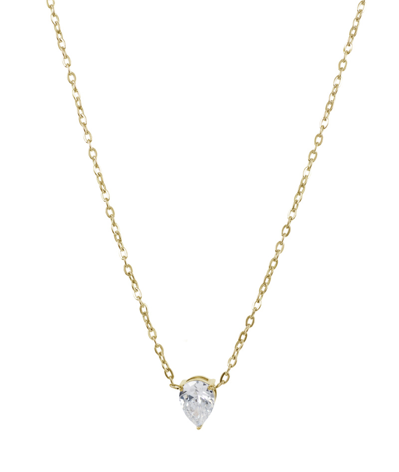 DROP Crystal necklace gold