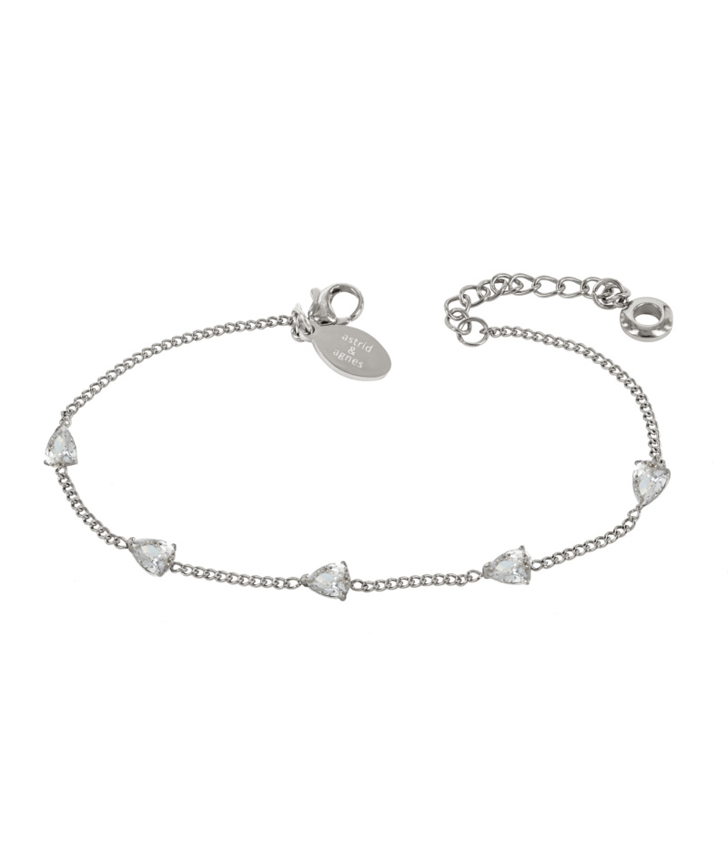 DROP Crystal multi bracelet steel