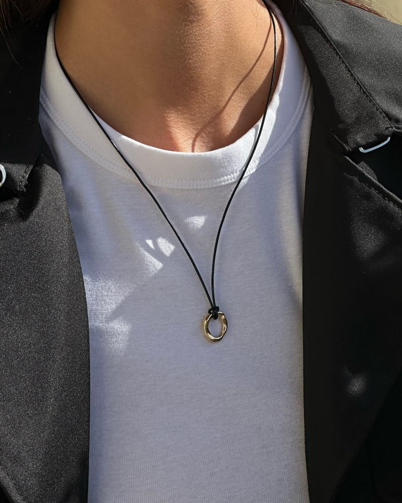 ANGELINA Leather necklace 15mm