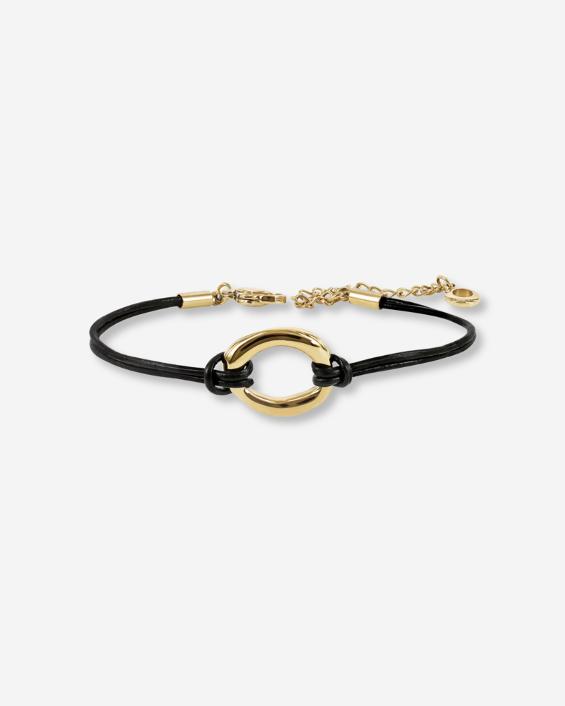 ANGELINA Leather bracelet gold