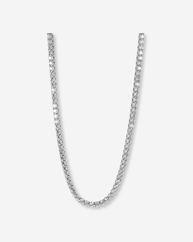 GLIMRA necklace 2mm steel/white- 45cm