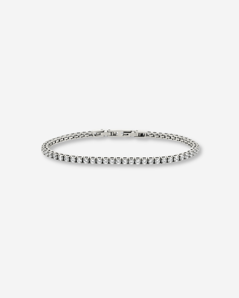 GLIMRA bracelet 2mm steel/white
