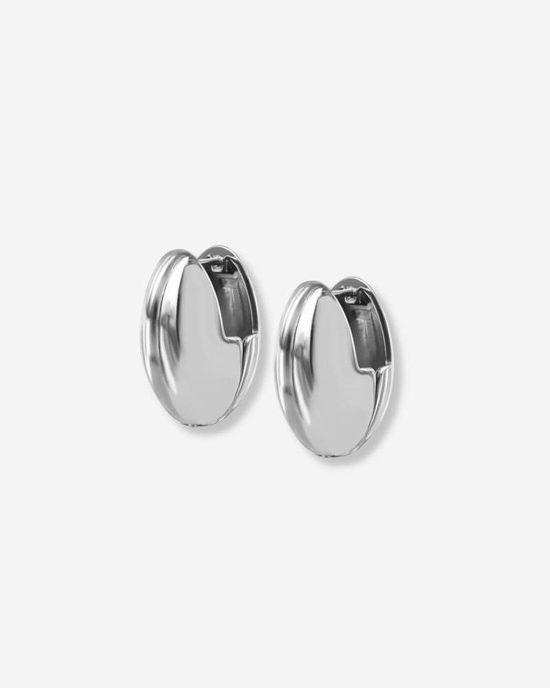 ESTER oval earrings steel