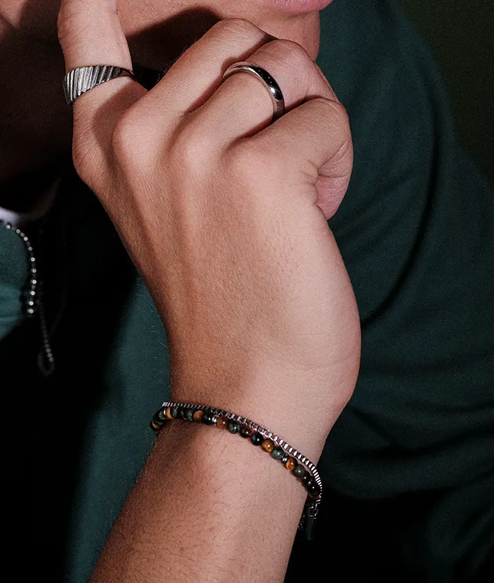 COLIN Mix bracelet brown/black/gold