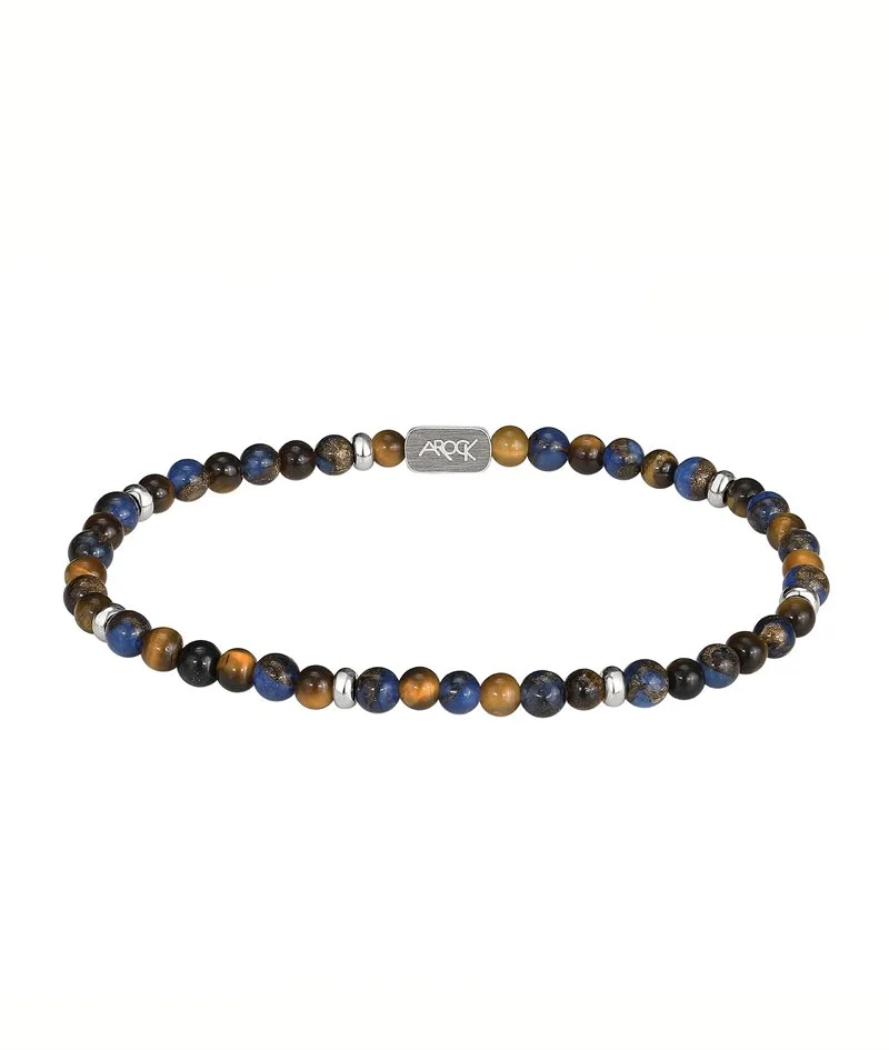COLIN mix bracelet brown/blue/steel