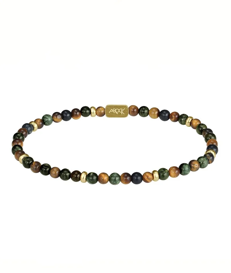 COLIN Mix bracelet brown/army/gold