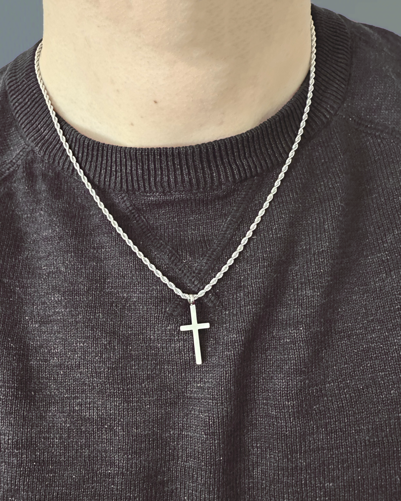TERRY Cross Necklace Steel