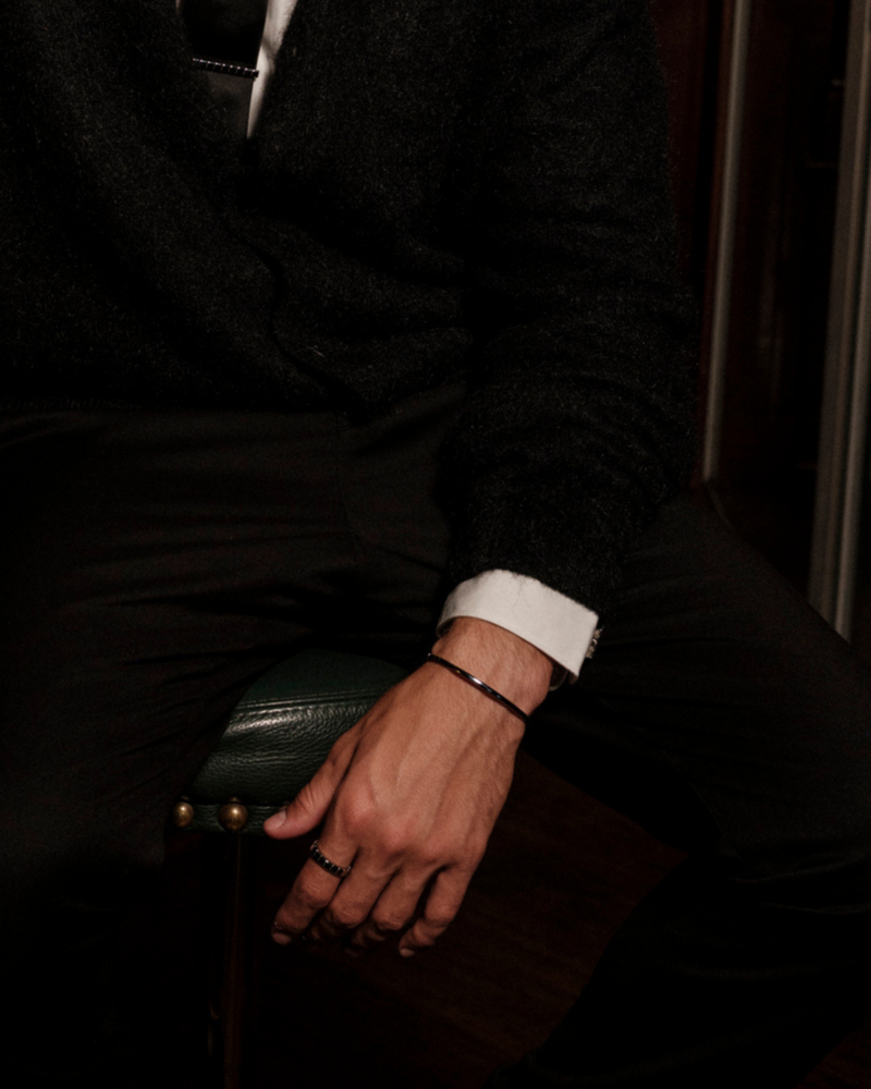 CARTER bangle shiny steel