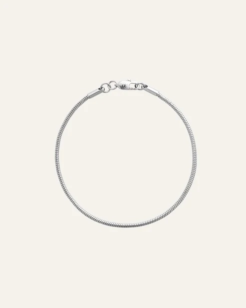 SNAKE CHAIN bracelet silver- medium