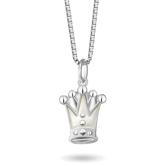 Halsband vit prinsesskrona