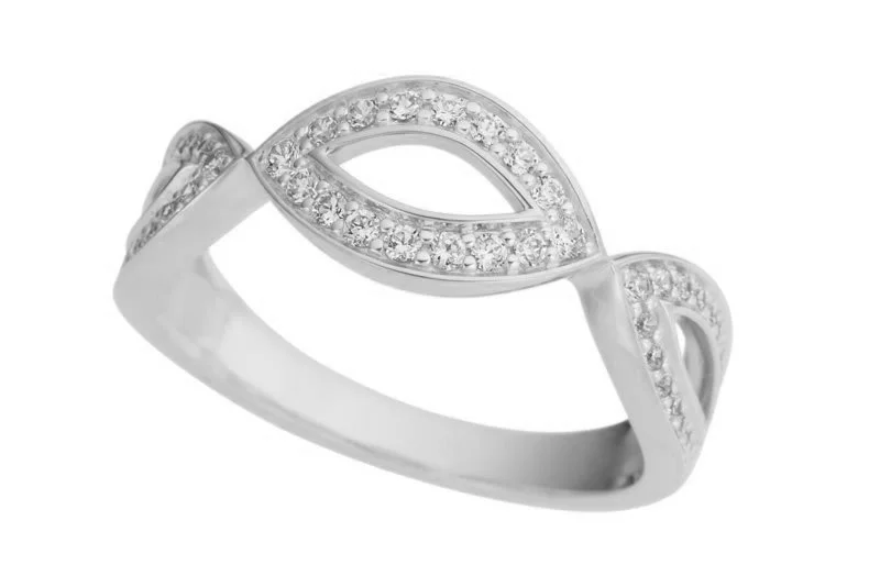 Ring 18k vitguld 0,32ct w/si