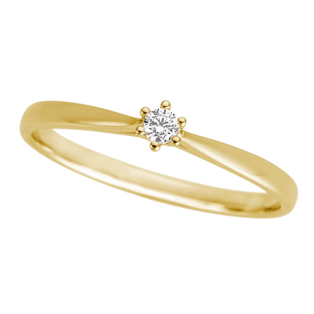 Ring 0,05ct w/si 18k guld