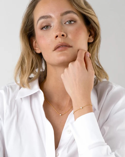 THIN DIAMOND Gold medium bracelet