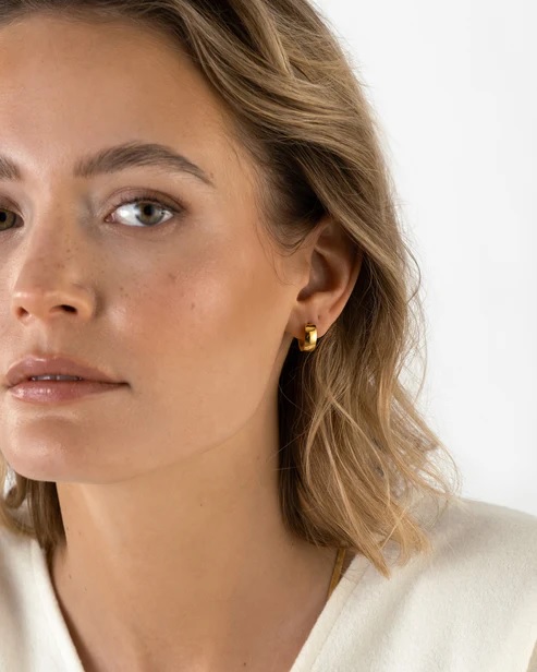 CHUNKY Gold hoops small