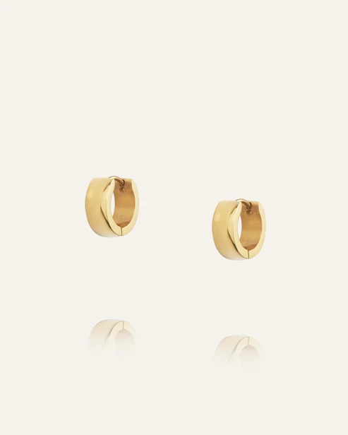 CHUNKY Gold hoops small