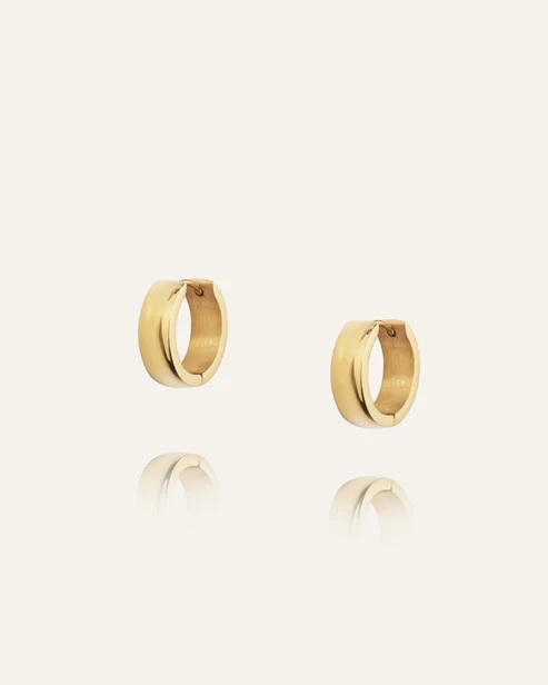 CHUNKY Gold hoops medium