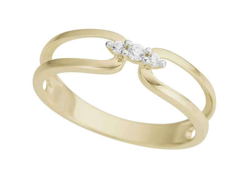 Ring 18k guld med Cz