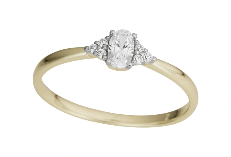 Ring 18k guld med Cz