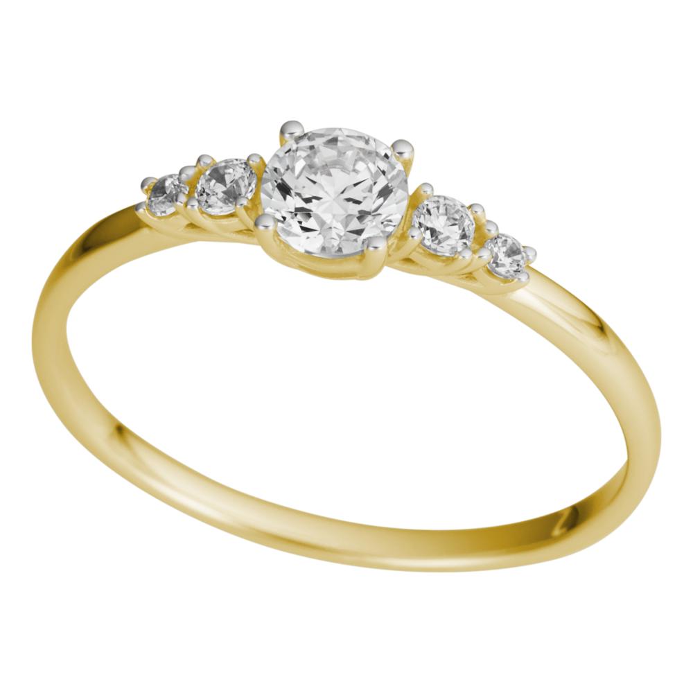 Ring 18k guld med Cz
