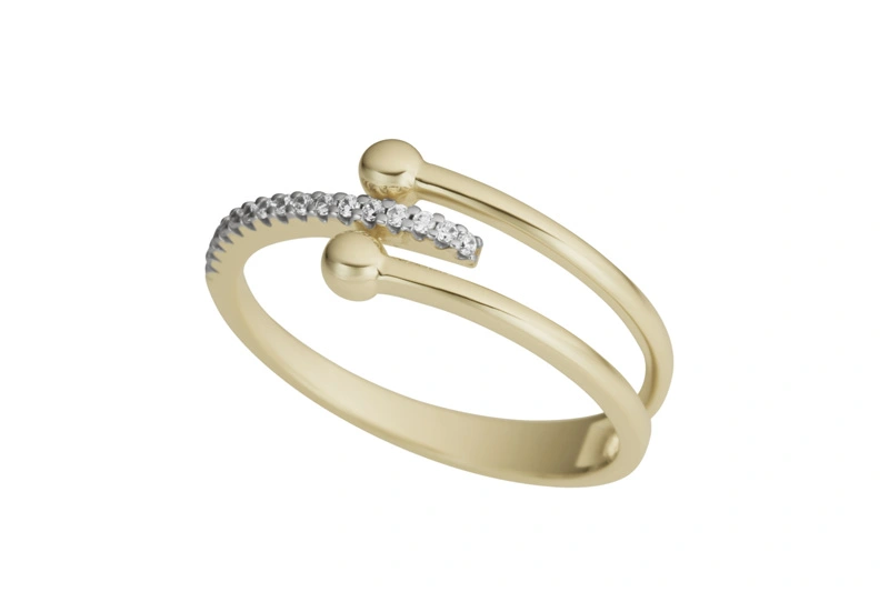 Ring 18k guld med Cz