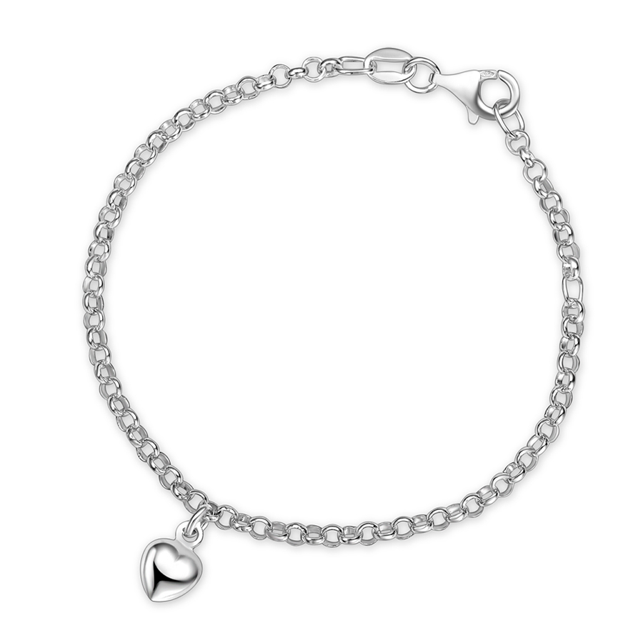 Armband med 1 hjärta 13-15CM