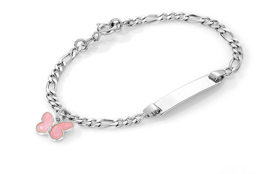 ID-armband rosa fjäril